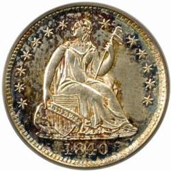 1840 Seated Liberty H10C Drapery MS64 (PCGS)