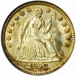 1852 Seated Liberty H10C. MS67 (NGC) CAC