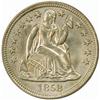 Image 1 : 1858 Seated Liberty Dime. MS64 (PCGS)