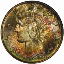 1929 Mercury Dime. MS68 * FB (NGC)