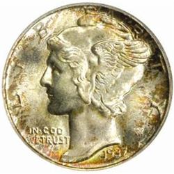1937 Mercury Dime. MS68 (PCGS)