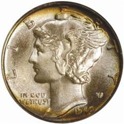 1940 Mercury Dime. MS68 * FB (NGC)