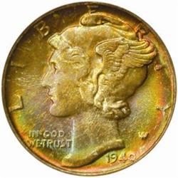 Complete Set Business Strike 1940-Date Merc Dimes