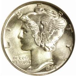1944-S Mercury Dime. MS68 FB (NGC)