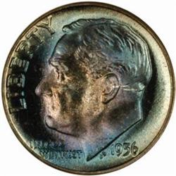 1956 Roosevelt Dime. MS68 * (NGC)