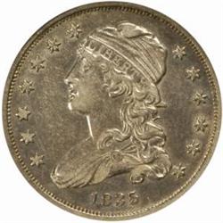 1835 Capped Bust 25C B-7. Rarity-2 AU55 (NGC)