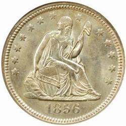 1856 Seated 25C. MS64 (NGC)