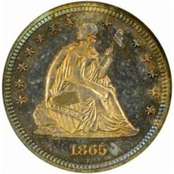 1865 Seated 25C. PR65 (NGC)
