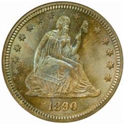 1890 Seated 25C. MS66 (NGC)