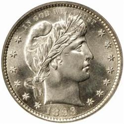 1893-S Barber Quarter. MS64 (PCGS) CAC