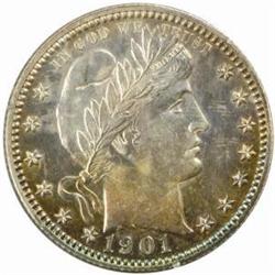 1901 Barber Quarter. PR64 (PCGS)