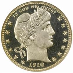 1910 Barber Quarter. PR66 CAM (NGC)