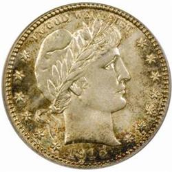 1915-S Barber Quarter. MS65 (PCGS)