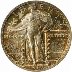 1917-D Standing 25C. Type II. MS64FH (NGC)