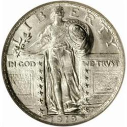 1919 Standing 25C. MS66 (NGC)