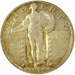 1919-S Standing 25C. EF45 (PCGS)