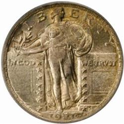 1921 Standing 25C. MS65FH (PCGS)