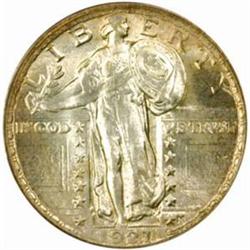 1921 Standing 25C. MS63 (PCGS)