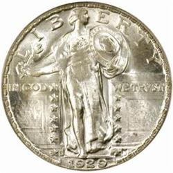 1929-S Standing 25C. MS66 (PCGS)