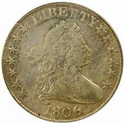 1806 Drape Bust 50C. 6/Inverted 6. VF20 Details