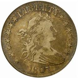 1807 Drape Bust 50C. O-110. Rarity-2. VF-30 PCGS
