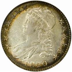 1820/19 Cap Bust 50C. Square Base 2. AU50 (ANACS)