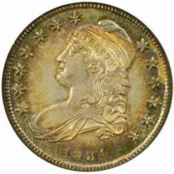 1834 Cap Bust 50C. Sm Date, Stars&Letters. MS64