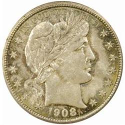 1908-D Barber 50C. MS65 (PCGS)