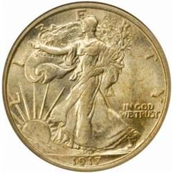 1917-D Walking Liberty 50C. Obverse Mintmark