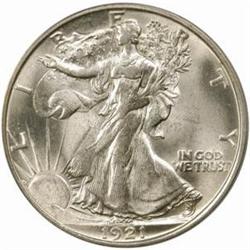 1921-D Walking Liberty 50C. MS64 (PCGS)