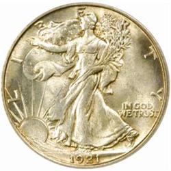 1921-D Walking Liberty 50C. MS64 (PCGS)