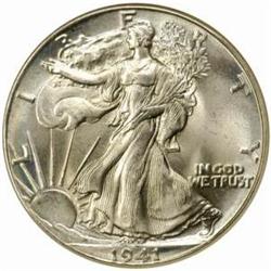 1941 Walking Liberty 50C. MS68 (NGC)