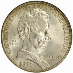 1918 Lincoln-Illinois Centennial. MS65 (PCGS)