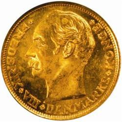 Denmark. Frederik VIII. Gold 10 Kroner. 1909.