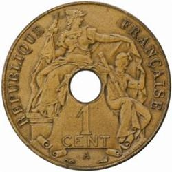 French Indo-China French 3rd Republic Bronze Cent