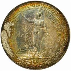 Great Britain. Victoria. Lot (4) Silver Trade $1