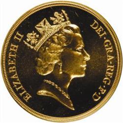 Great Britain. Elizabeth II. Gold 5 Pounds. 1985