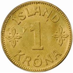 Iceland. Christian X. Aluminum-bronze Krona.