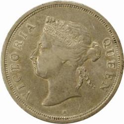 Straits Settlements. Victoria. Silver 50C. 1897-H