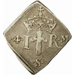 Sweden. Johann III. Silver Klippe zu 4 Mark. 1569