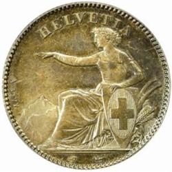 Switzerland. Confederation Silver Franc. 1850-A.