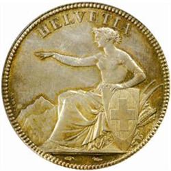 Switzerland. Confederation Silver 5 Francs 1850-A