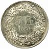 Image 2 : Switzerland. Confederation Silver 5 Francs 1850-A