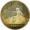 Image 1 : Switzerland. Silver Commem 5 Francs. 1863