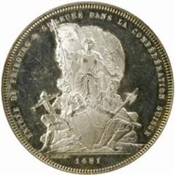 Switzerland. Silver Commem 5 Francs. 1881