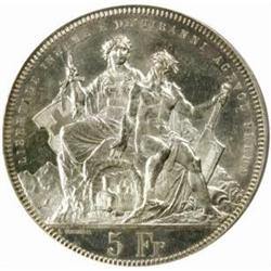 Switzerland. Silver Commem 5 Francs. 1883.