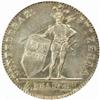 Swiss Cantons, Ticino. Silver 4 Franchi. 1814.
