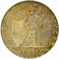 Swiss Cantons, Vaud. Silver 40 Batzen. 1812.