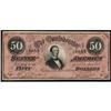 T-66. 1864 $50 Confederate Note. AU50EPQ