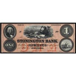 Stonington, CT. The Stonington Bank $1. Gem UNC65